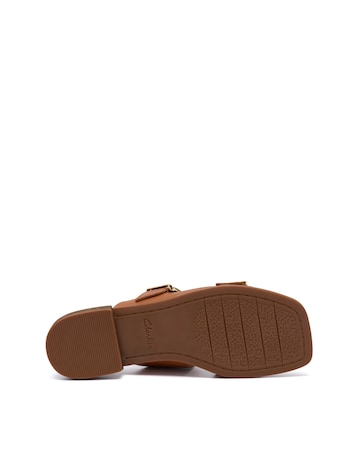 Clarks Tan Ariany Strap Leather Sandals - Standard Fit (D)