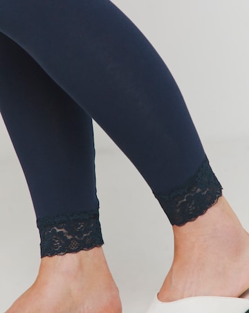 Joe Browns Navy Lace Hem Leggings