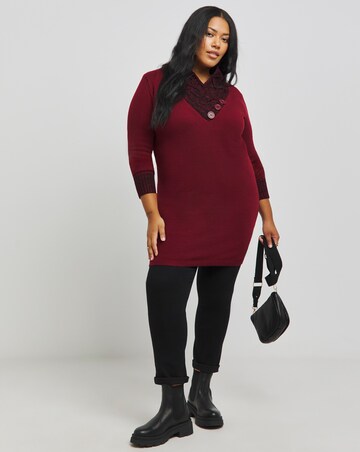 joe browns jumper dress strapless open back dress Joe Browns WK733A Purple Curiously Cosy Jumper Dress Experience Boutique