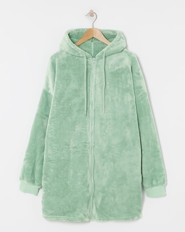 Pretty Secrets Zip Through Oversized Hooded Lounge Dress