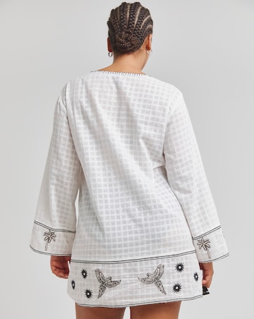 Figleaves Cotton Embroidered Kaftan