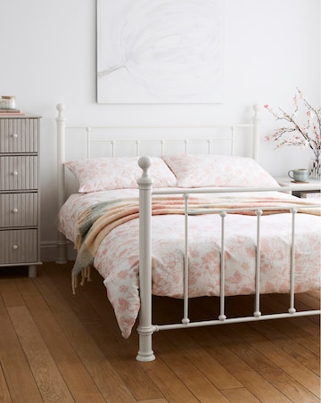 Julipa Lucie Bed Frame with 3 Layer Memory Foam Hybrid Mattress