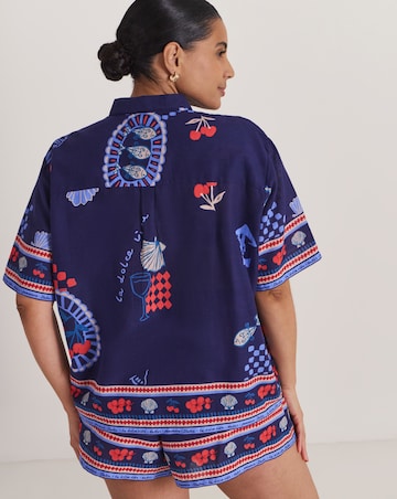 Simply Be Dolce Vita Cotton Shirt And Short Beach Co-ord