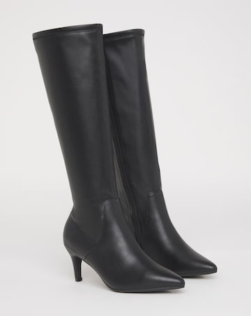 Symphony Heeled Knee High Sock Boots - Wide Fit (E) & Standard/Curvy Calf