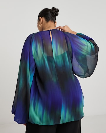 Joanna Hope Ombre Volume Sleeve Blouse