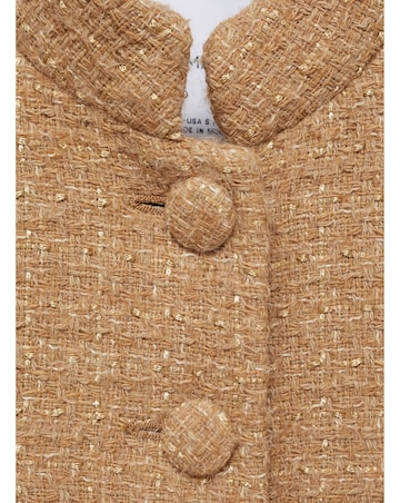 Mango Tweed Jacket with Stand Up Collar