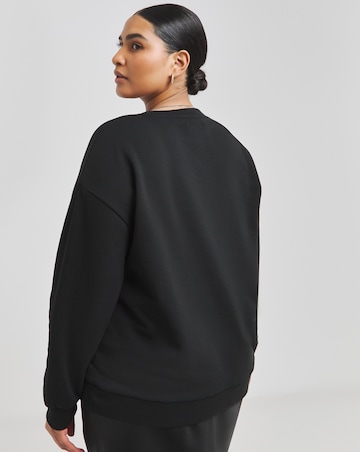 Black Amour Embellished Sweatshirt
