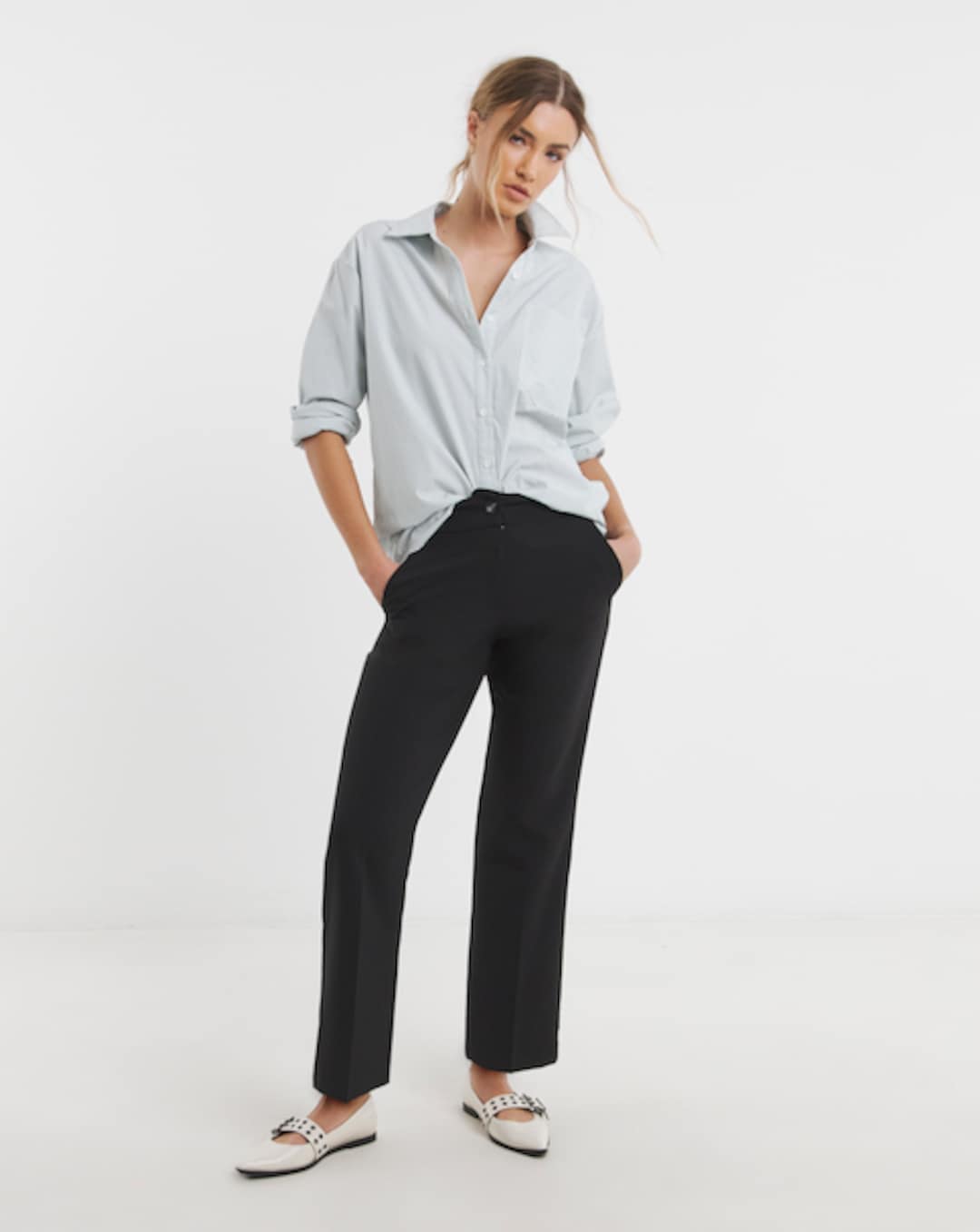 Women's Black Suit Trousers & Pants