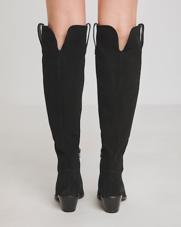 Kairo Suede Multi Wear Western Boots Extra Wide EEE Fit Super Curvy Calf