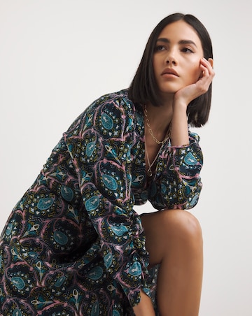 Joe Browns Blue Multi Paisley Button Through Maxi Dress