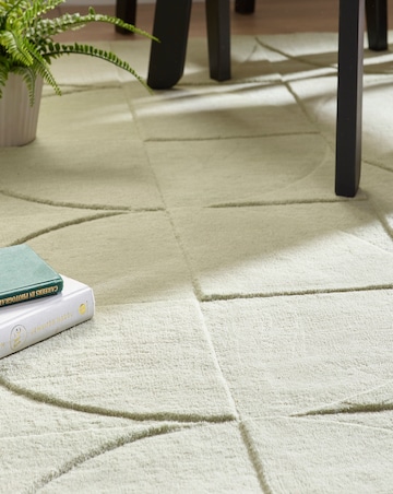 Penny Carved Circles Woollen Rug