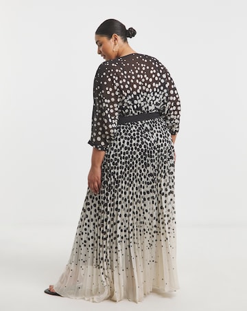 Joanna Hope Ombre Spot Pleated Dress