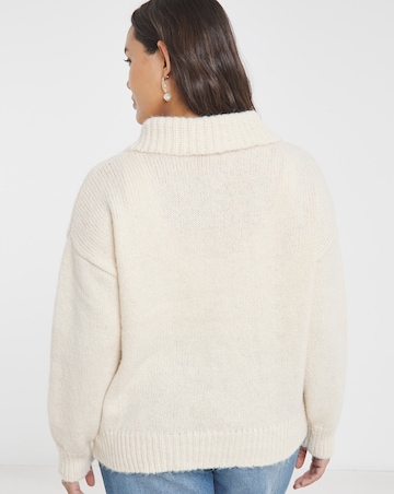 Cream Collar Cardigan