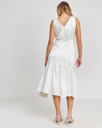 Joanna Hope Ivory Jacquard Bridal Midi Dress