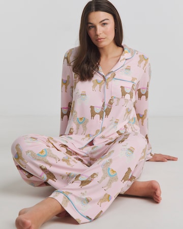 Chelsea Peers Jersey Alpaca Print Pyjama Set