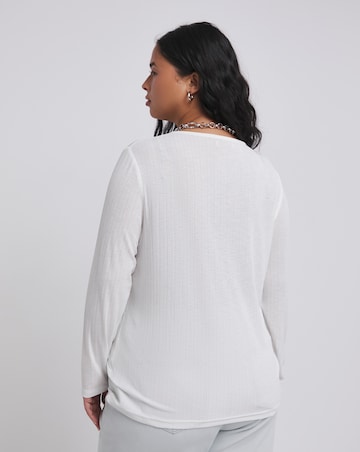 Ivory Semi Sheer Mesh Top
