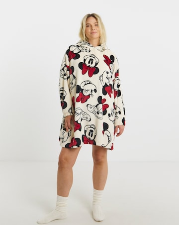 Minnie Mouse Bow Detail Fleece Hooded Lounge Dress