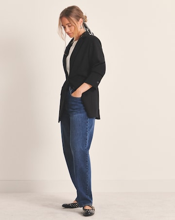 Sculpting Cinch Waist Single Breasted Blazer