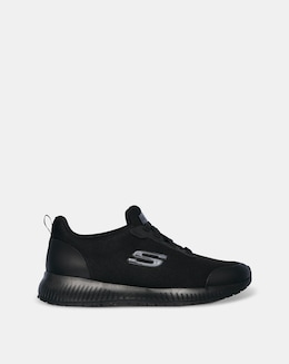 Skechers Black Squad SR Work Wear Shoes- Wide Fit (E)