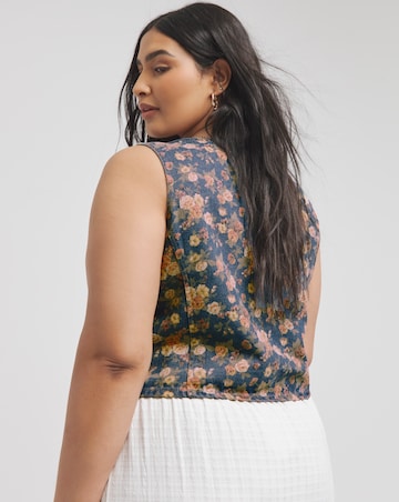 Joe Browns Floral Denim Waistcoat