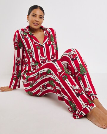 Chelsea Peers Jersey Santa Stripe Pyjama Set