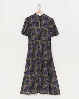 Lovedrobe High Neck Split Front Midi Dress