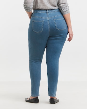 Mid Wash Highwaist Super Stretch Slim Jeans