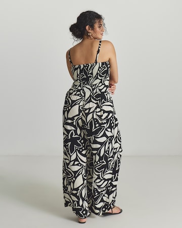 MAGISCULPT Shirred Bandeau Beach Jumpsuit