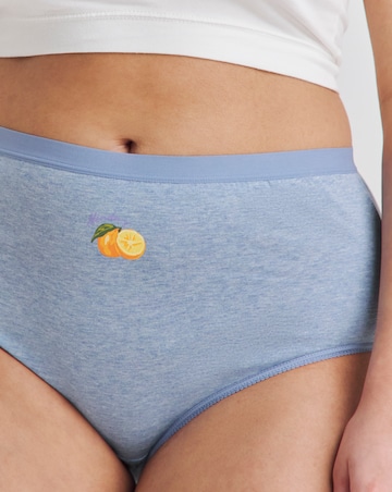 Pretty Secrets (7 Pack) Cotton Full Fit Knickers Fruits