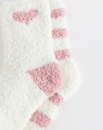 Pretty Secrets (2 Pair Pack) Cosy Socks Pink Stripe