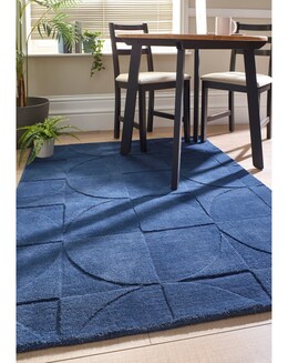 Penny Carved Circles Woollen Rug