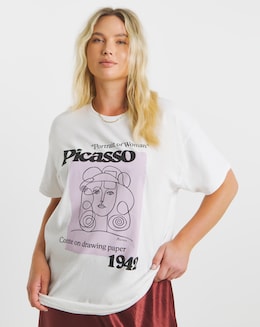 White Picasso License T-Shirt