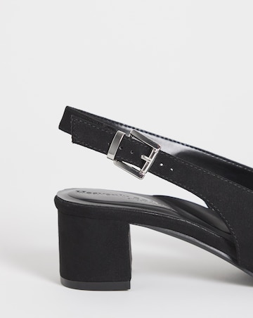 Gianna Low Block Heel Slingback With Bow - Extra Wide Fit (EEE)