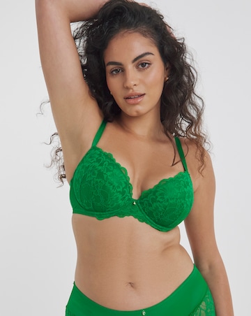 Ann Summers Sexy Lace Planet Plunge Bra Bright Green