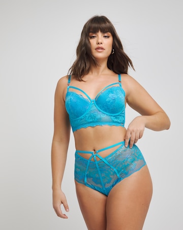 Figleaves Amore Deep Brazilian Brief - Blue