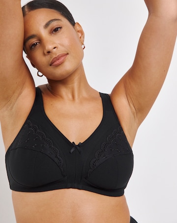 Pretty Secrets (2 Pack) Sally Minimiser Non Wired Bras (C-J) Black/Black