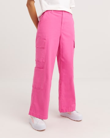 Hot Pink Double Pocket Cargo Trouser