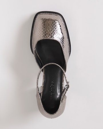 Coralie Metallic Platform Heeled Shoes - Wide Fit (E)