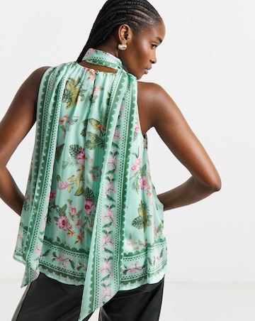 Joanna Hope Halter Neck Drape Blouse