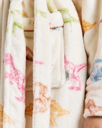 Chelsea Peers Dinosaur Print Fleece Hooded Dressing Gown