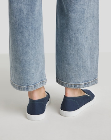 Simply Be Dalton Slip On Plimsole Trainers - Standard Fit (D)