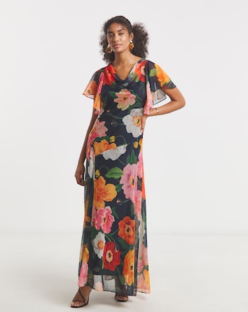 Hope & Ivy Jean Cowl Neck Maxi Dress