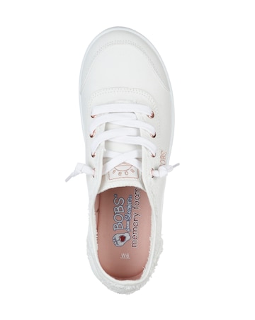 Skechers Bobs B Cute Canvas Lace Up Wide E Fit