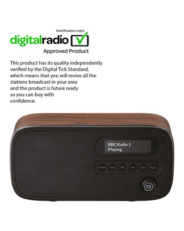 VQ Dexter DAB/FM Radio - Walnut