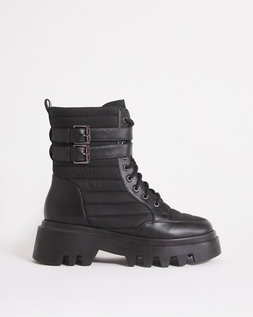 Monza Quilted Nylon Hiker Boots Ex Wide Fit