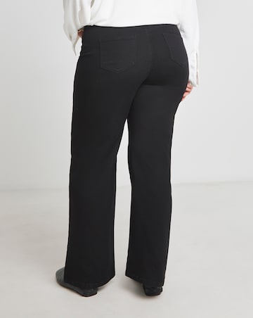 Black Stretch Wide Leg Weekender Jeggings