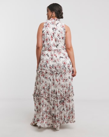 Joanna Hope Ruffle Pleated Dress