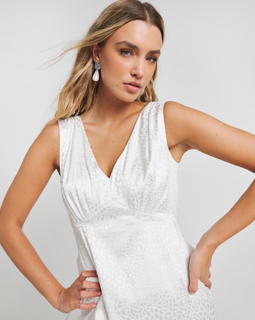 Joanna Hope Ivory Jacquard Bridal Midi Dress