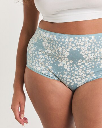Pretty Secrets (7 Pack) Cotton Full Fit Knickers Daisy Print