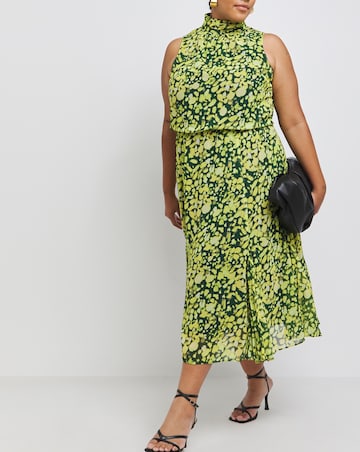 Joanna Hope High Neck Print Midi Dress
